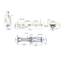 Klepopener met soft close, 13.5-16.0N, met stopper op 95gr