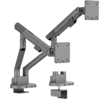 Kisch monitorarm voor twee schermen space grey