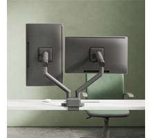 Kisch monitorarm voor twee schermen space grey