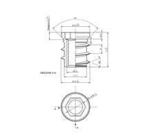 Rampabus staal verzinkt met rand M6 x 12mm kopdiameter 9.8mm