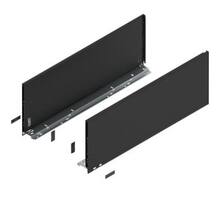 Legrabox ladezijde F 650mm, carbon zwart, hoogte 241mm