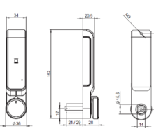CABlock Mifare slot vert./horiz. 1-23mm wis/vast gebruiker