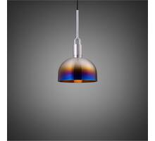 Forked Pendant/Steel/Medium Burnt Steel Shade