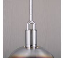 Forked Pendant/Steel/Medium Burnt Steel Shade