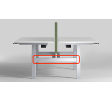 Beam voor de Milano Duo, zilver RAL9006