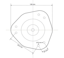 Tafelpoten 60mm 820mm dikte 0,9mm glans chroom set van 4