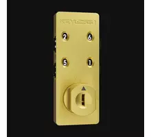 Codeslot KEYLESS1 mat goud 4 wieltjes deurdike 1-32mm