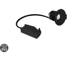 COMO IP65 inbouwspot zwart + Triac driver