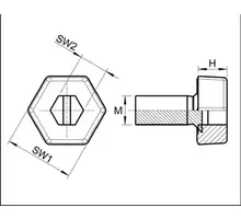 Stelvoeten LS 25/M8x50mm met 45mm draad