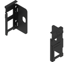 Achterwandhouderset Legrabox, N- hoogte. Carbon zwart