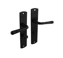 Deurkruk Helena op schild 230x44 mm WC63/8 mm zwart