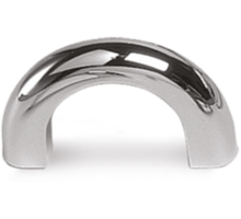 Greep METAL 755 glans chroom 41x9mm wit, hartmaat 32mm