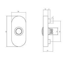 Basis voordeurset SKG3 rond+kerntrekbev. RVS zwart