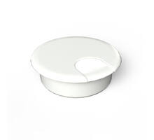 Kabeldoorvoer 60mm wit RAL 9003, hoogte 18.5mm
