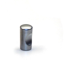 Knop diameter 11mm RVS look met uitsparing, hoogte 25mm