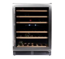 Vinata Wijnklimaatkast Premium, RVS glazen deur, 51 Flessen