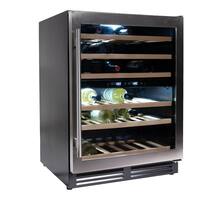 Vinata Wijnklimaatkast Premium, RVS glazen deur, 51 Flessen