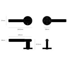 Door Handle Set/Linear/Brass