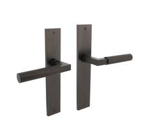 Deurkruk Bau-Stil op schild 245x45mm blind antracietgrijs