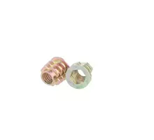 Rampabus conisch M8/14.5x13mm met rand, geel verzinkt SW8