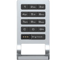 Curve keypad geborsteld nikkel wisselende gebruiker