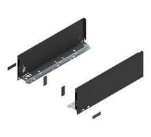 Legrabox ladezijde K 400mm, carbon zwart, hoogte 128,5mm