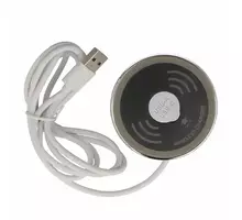 Draadloze oplader, diameter 60mm, chroom/zwart