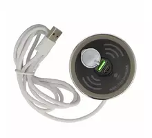 Draadloze oplader, diameter 60mm, chroom/zwart