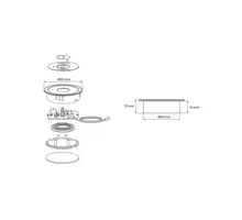 Draadloze oplader, diameter 60mm, chroom/zwart