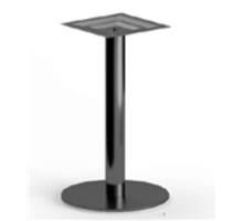 1 koloms tafel rond zwart voet 440mm, zuil 80mm, 730mm