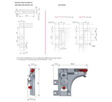 Kastophanger LIBRA H6 rechts, twee pennen 15mm