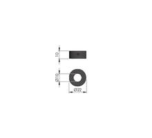 Afstandsring 10mm (als dieptestop) gat 10mm, diameter 22mm