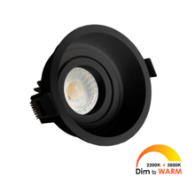 Palma Solo kantelbare inbouwspot rond zwart DTW+Triac driver