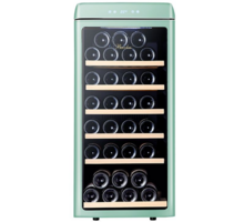 Vinata Wijnklimaatkast Retro Groen glazen deur, 42 Flessen