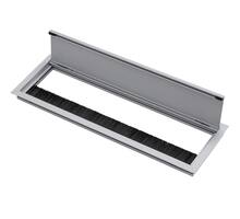 Kabeldoorvoer 320x100mm alu softclose deksel en borstel