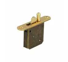 Insteekslot met pen en haak, messing afgeronde frontplaat,