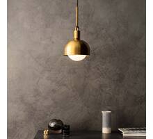 Forked Pendant/Brass/Medium Brass Shade/Medium Opal Gl