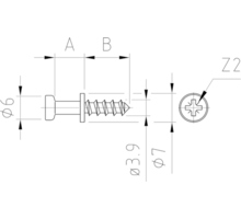 Europen spanmaat 7.0mm, voor 3mm gat, draadlengte 11mm