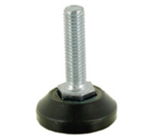 Stelvoet JT 38A/M8x16mm vaste voet zwart, draadlengte 16mm