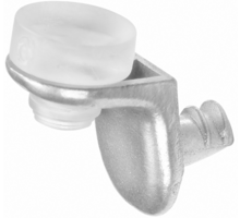 Glasplankdrager 5mm stift met zuignap, vernikkeld
