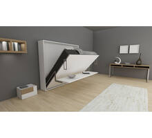 Opklapbed horizontaal CLICK O TOP met bureau, 162x202cm