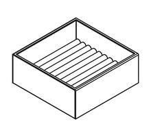 CubiLux vierkant Leder 62 x 150 x 150mm met hoog ringkussen