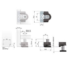 Stelvoet  INTEGRATO TECH A, 20mm verstelbaarheid, montage