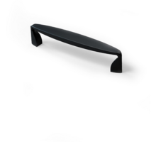 Greep ELBOW mat zwart 208x20x30mm hartmaat 192mm