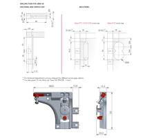 Kastophanger LIBRA H6 links, twee pennen 15mm