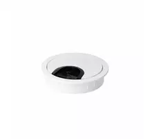 Kabeldoorvoer 60mm aluminium wit geanodiseerd, diepte 22mm