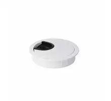 Kabeldoorvoer 60mm aluminium wit geanodiseerd, diepte 22mm