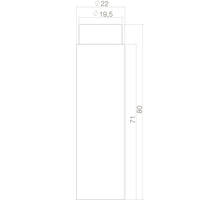 Deurstop wandmontage 22x80mm rvs geborsteld