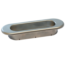 Komgreep buitenmaat 119x40mm mat chroom, ovaal