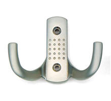 Jashaken RVS look, dubbele haak, 47x70mm, 25mm diep